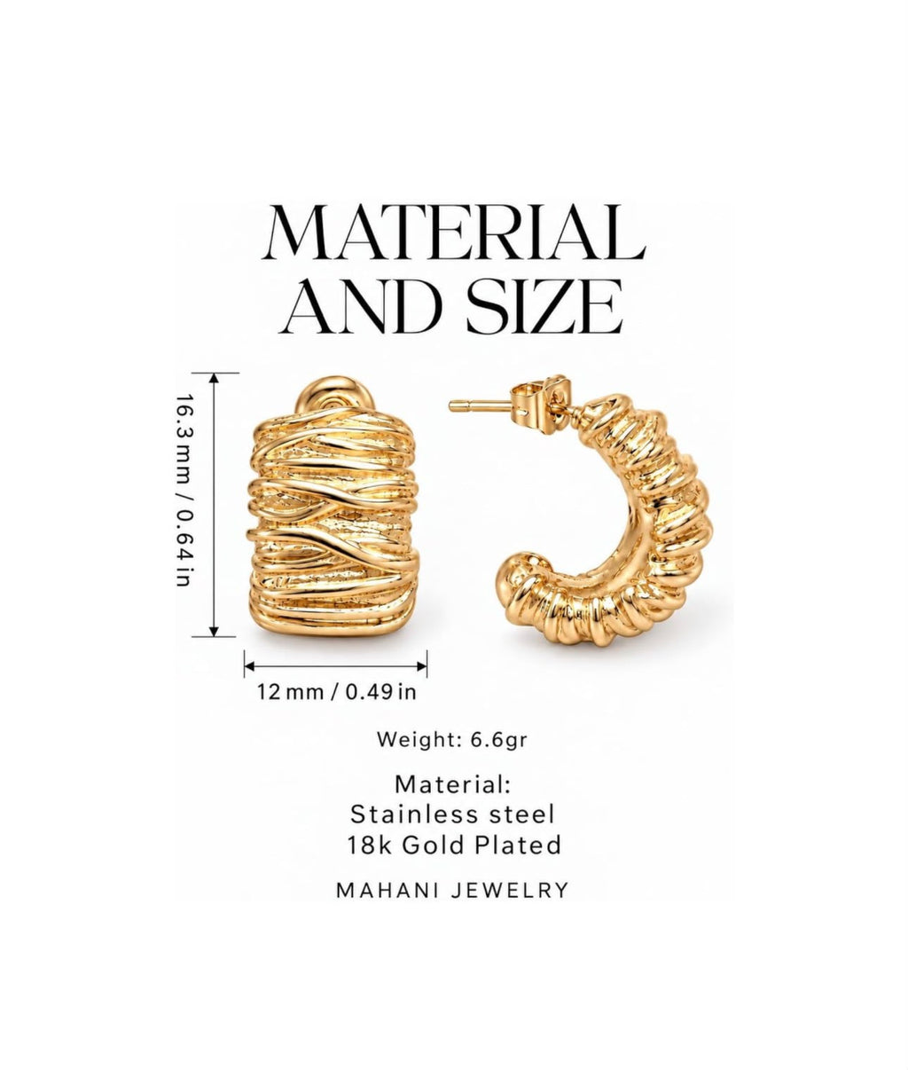 Vivienne Sculptural Hoops