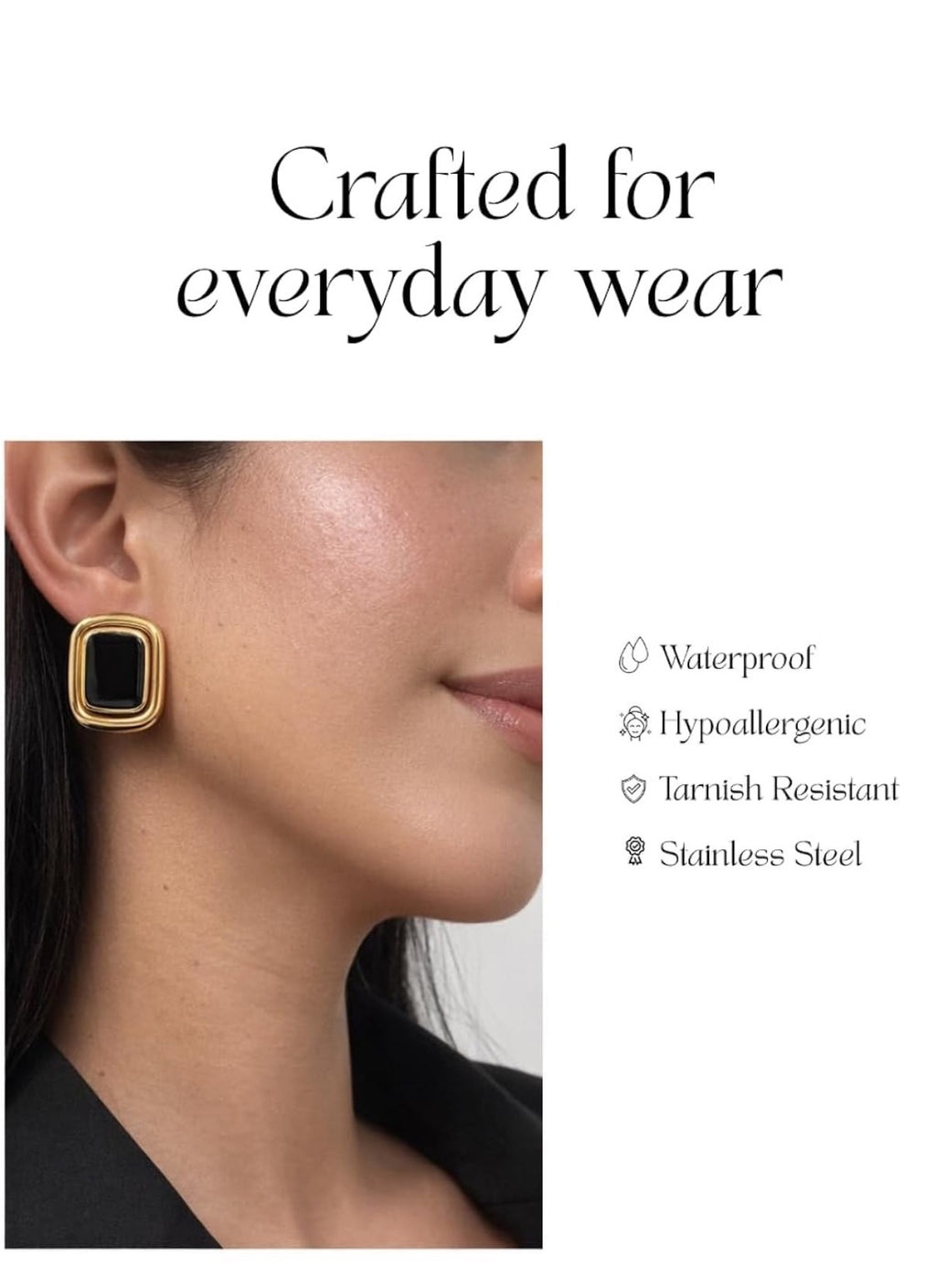 Margot Noir Studs