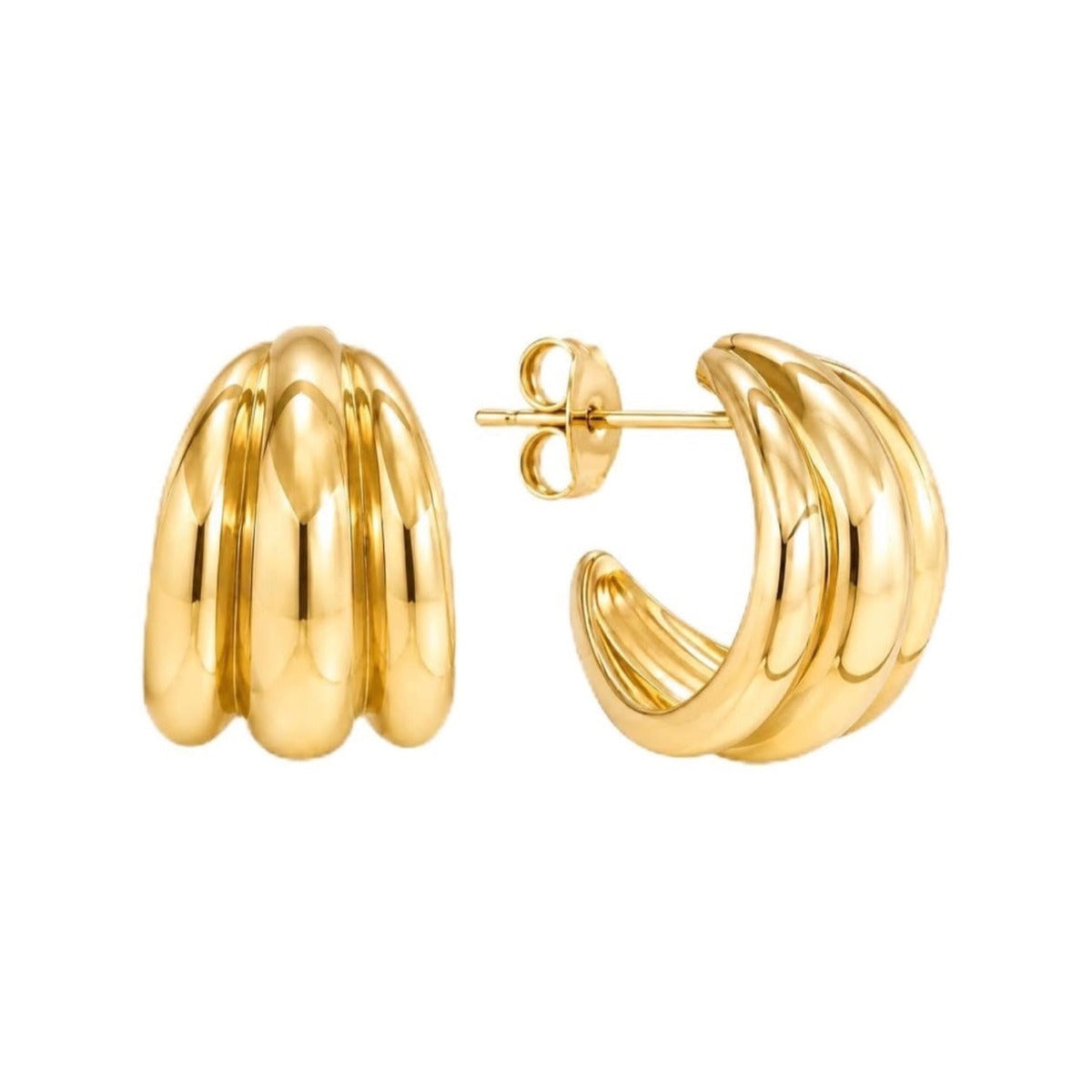 Aria Ridged Hoops
